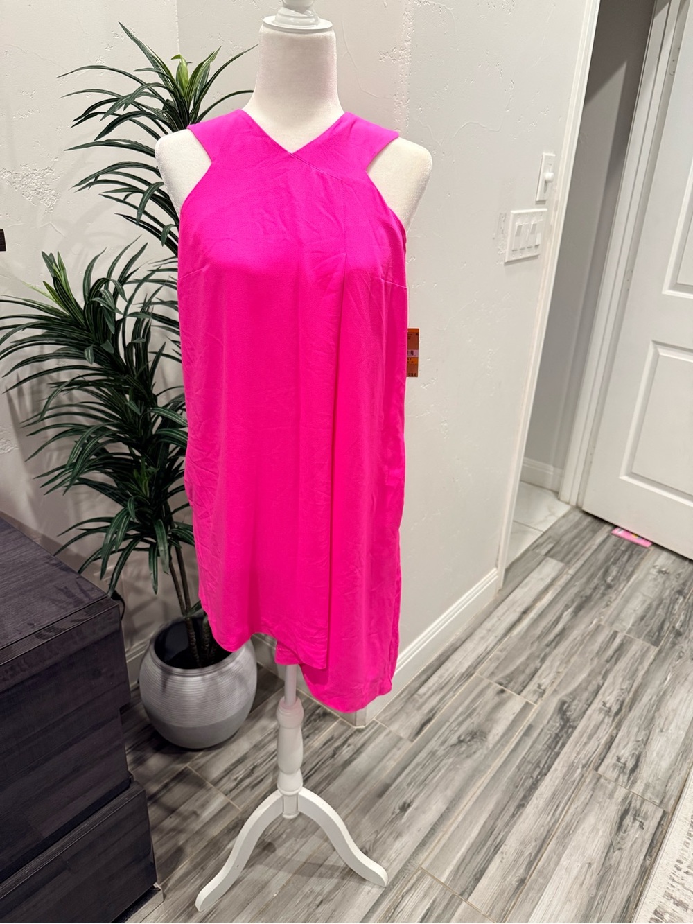 RACHEL Rachel Roy Neon Pink Halter Shift Dress